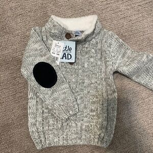 Gray sweater with elbow patches- 18 months